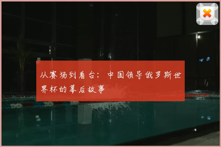 从赛场到看台：中国领导俄罗斯世界杯的幕后故事